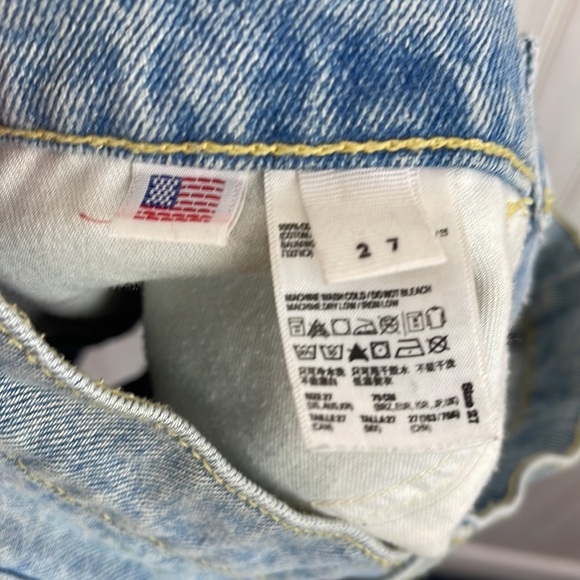 AMERICAN APPAREL HIGH WAISTED RIGID DENIM SHORT 27 - Picture 4 of 4